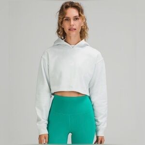 Lululemon All Yours Cropped Hoodie Size 6 Ocean Air